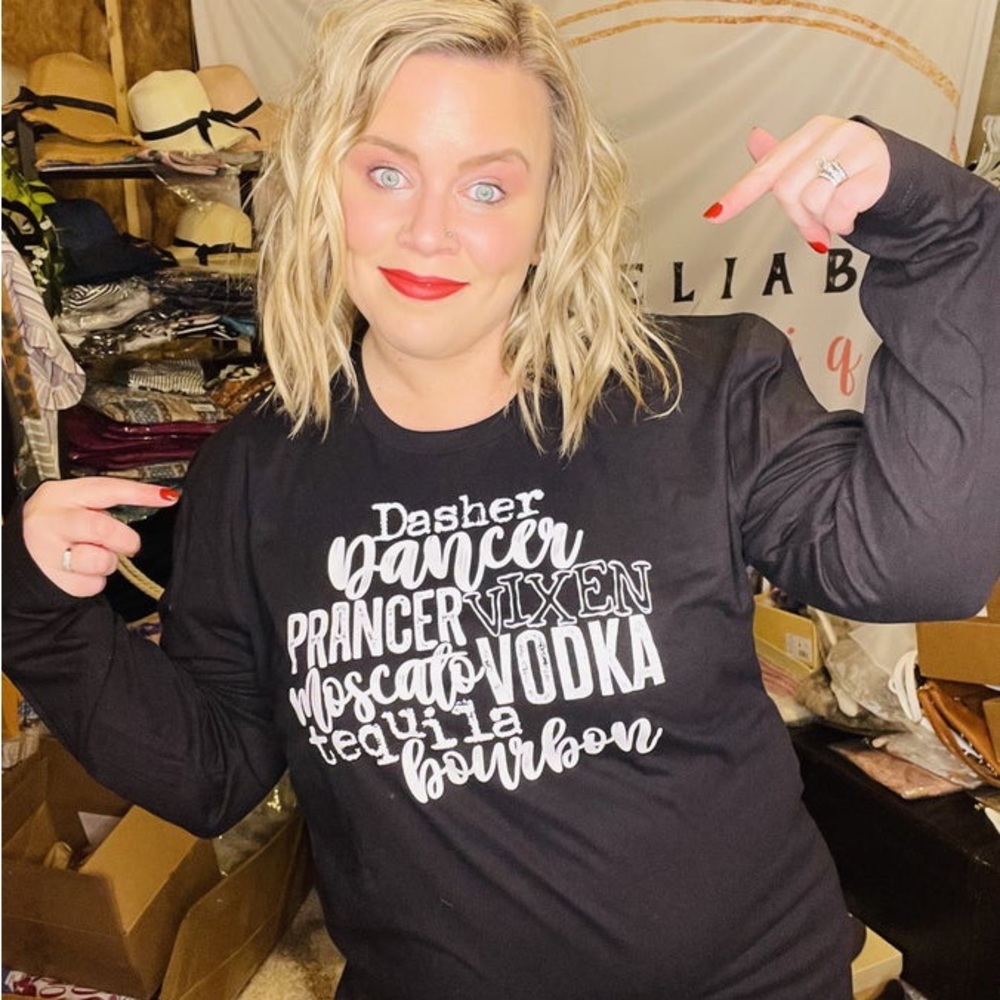 Reindeer Beverages long sleeve tee! New.